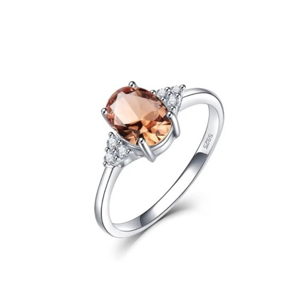 Exquisite Zultanite Lab-Grown Gemstone Ring - Amber Pink